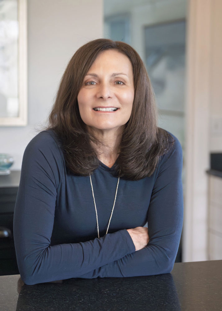 Leslie Pendergrast in her kitchen